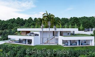 Moderne villa te koop in een natuurlijke omgeving, met panoramisch uitzicht op de vallei en de zee, in een gated resort in Benahavis - Marbella 40509 