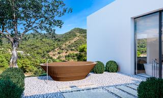 Moderne villa te koop in een natuurlijke omgeving, met panoramisch uitzicht op de vallei en de zee, in een gated resort in Benahavis - Marbella 40523 
