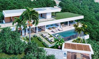 Innovatieve nieuwbouwvilla te koop, passend in de geweldige natuurlijke omgeving, unieke kijk op het berglandschap en de Middellandse Zee, in een gated resort in Benahavis - Marbella 40535 