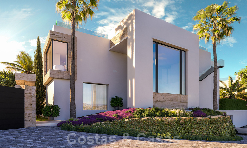 Luxe nieuwbouwvilla’s te koop, met zeezicht, in een gated community op de Golden Mile, Marbella 41146