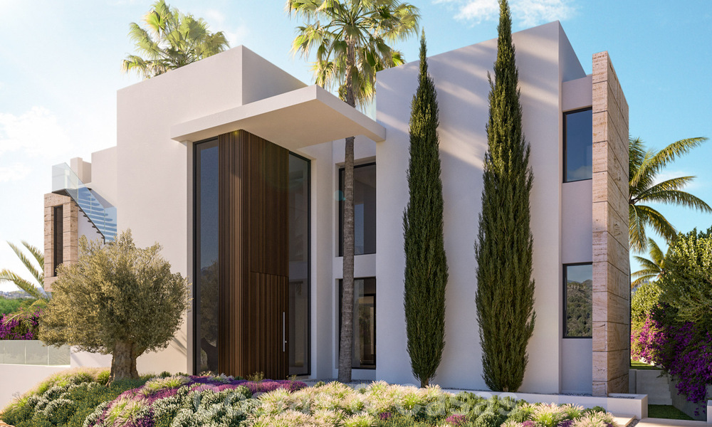 Luxe nieuwbouwvilla’s te koop, met zeezicht, in een gated community op de Golden Mile, Marbella 41148