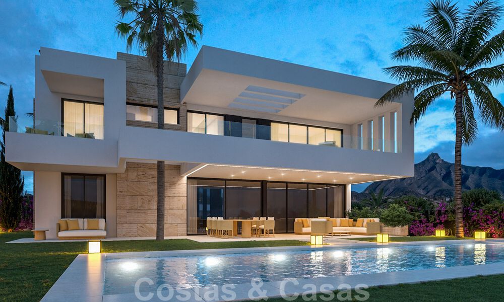 Luxe nieuwbouwvilla’s te koop, met zeezicht, in een gated community op de Golden Mile, Marbella 41152