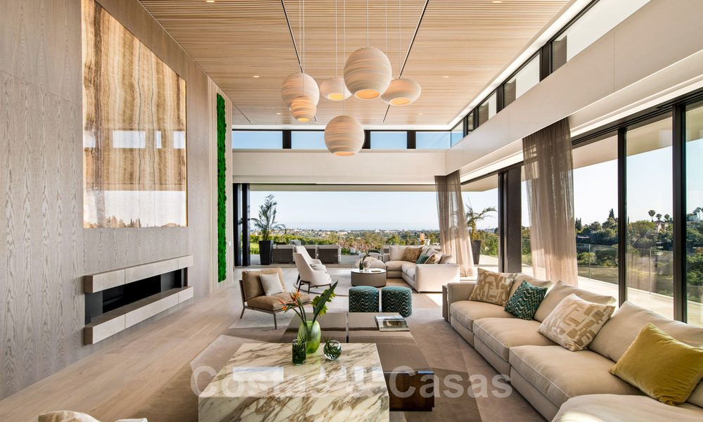 Royale, moderne villa te koop met spectaculair open zeezicht in een gated community in Benahavis - Marbella 40703