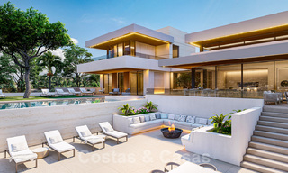 Bouwgrond+project voor luxevilla te koop, met uitzicht op het berglandschap en golf in de vallei van Nueva Andalucia, Marbella 41183 