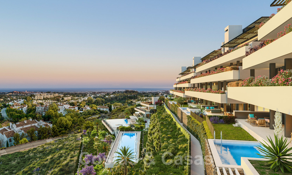 Nieuwe, moderne, luxe appartementen te koop met panoramisch zeezicht in Marbella - Benahavis 41177