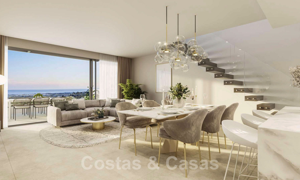 Nieuwe, moderne, luxe appartementen te koop met panoramisch zeezicht in Marbella - Benahavis 41179