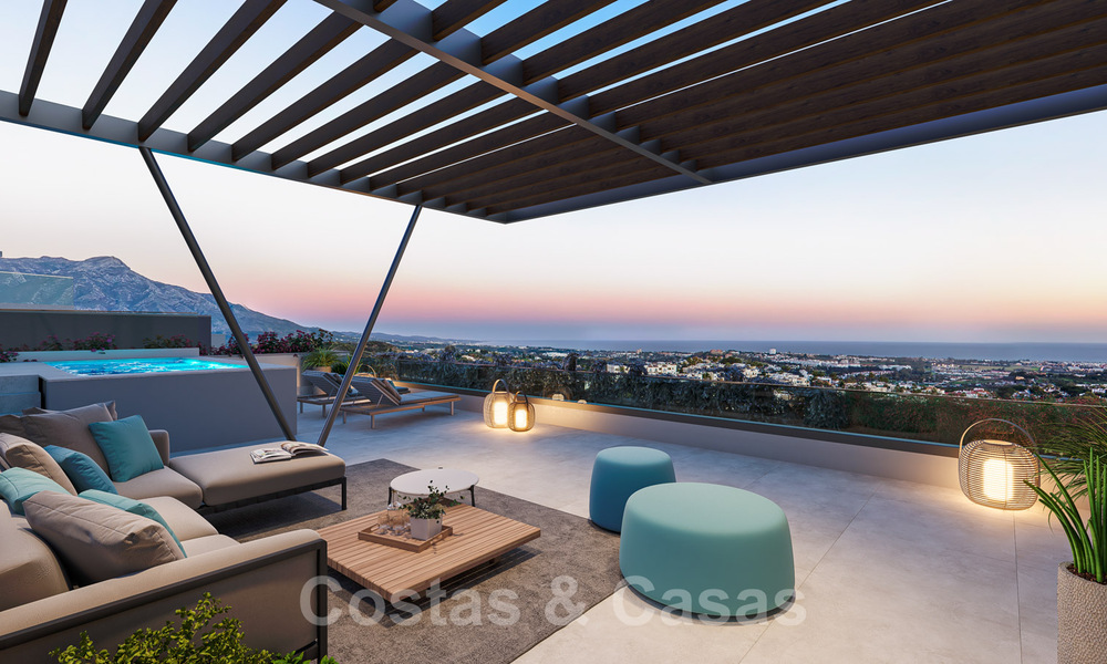Nieuw op de markt! Nieuwe, moderne, luxe appartementen te koop met panoramisch zeezicht in Marbella - Benahavis 41203