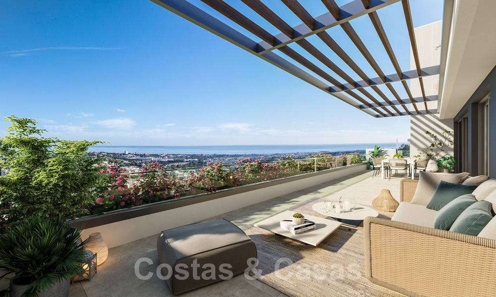 Nieuw op de markt! Nieuwe, moderne, luxe appartementen te koop met panoramisch zeezicht in Marbella - Benahavis 41206