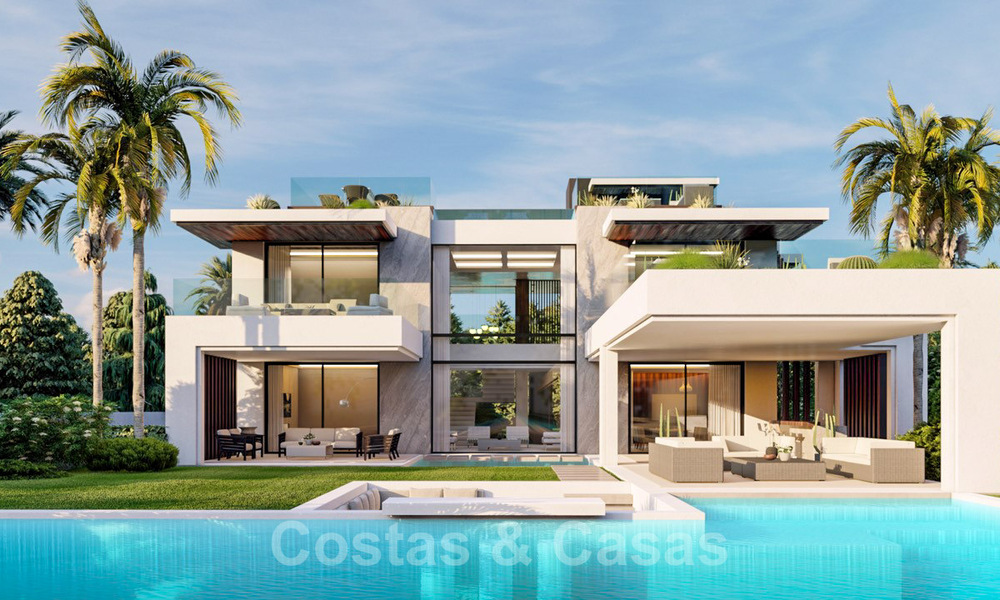 Luxe nieuwbouwvilla te koop in een afgeschermde wijk op de Golden Mile in Marbella 41805