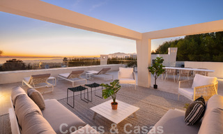 Spectaculair, modern penthouse te koop met adembenemend zeezicht in het zeer gegeerde Sierra Blanca, op de Golden Mile van Marbella 51496 
