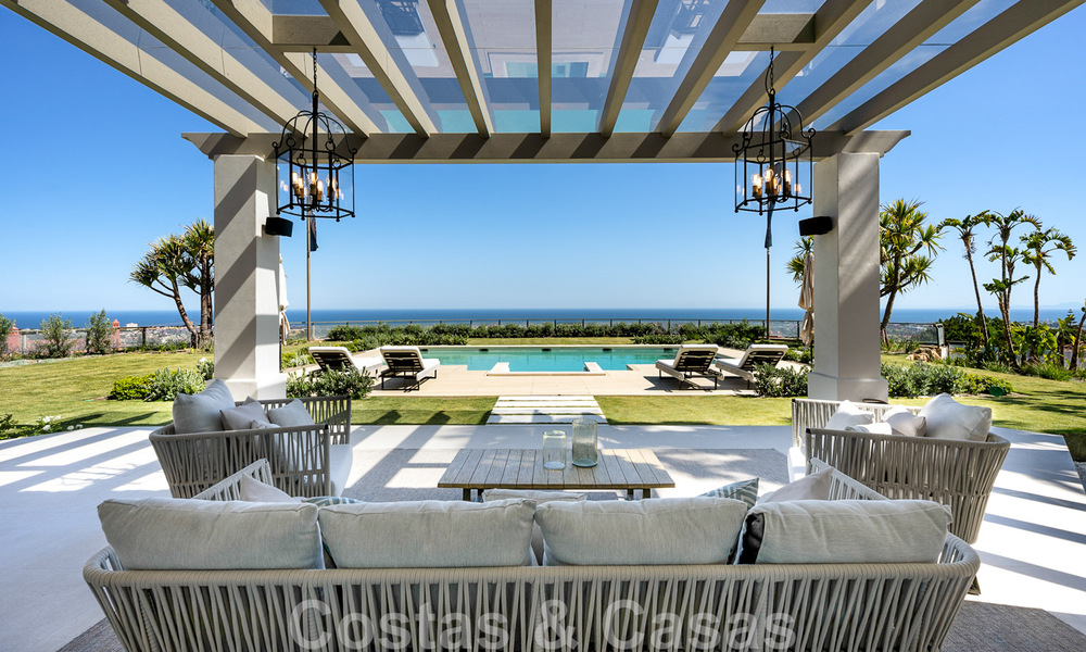 Prestigieuze luxevilla in Mediterrane stijl te koop met schitterend panoramisch zeezicht in Benahavis - Marbella 43437