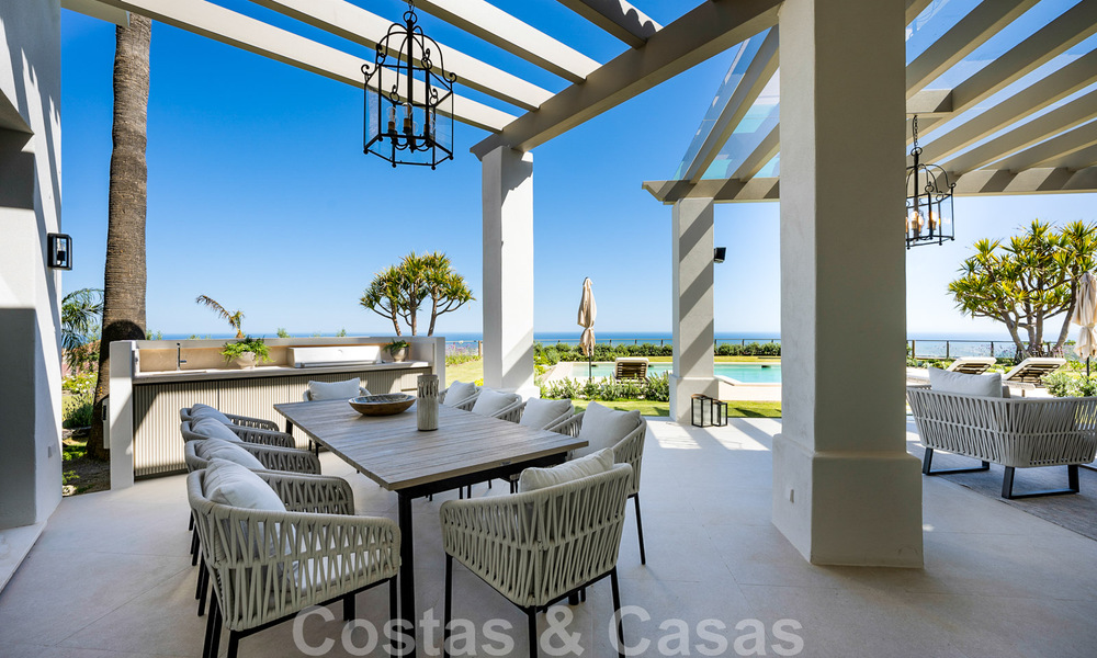 Prestigieuze luxevilla in Mediterrane stijl te koop met schitterend panoramisch zeezicht in Benahavis - Marbella 43517