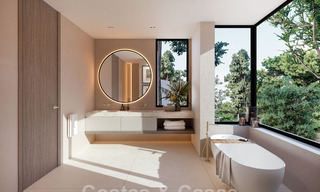 Mondaine, luxueuze villa te koop in eigentijdse stijl, op loopafstand van alle voorzieningen en de stranden van de Golden Mile, Marbella 43158 