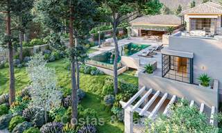 Mondaine, luxueuze villa te koop in eigentijdse stijl, op loopafstand van alle voorzieningen en de stranden van de Golden Mile, Marbella 43181 