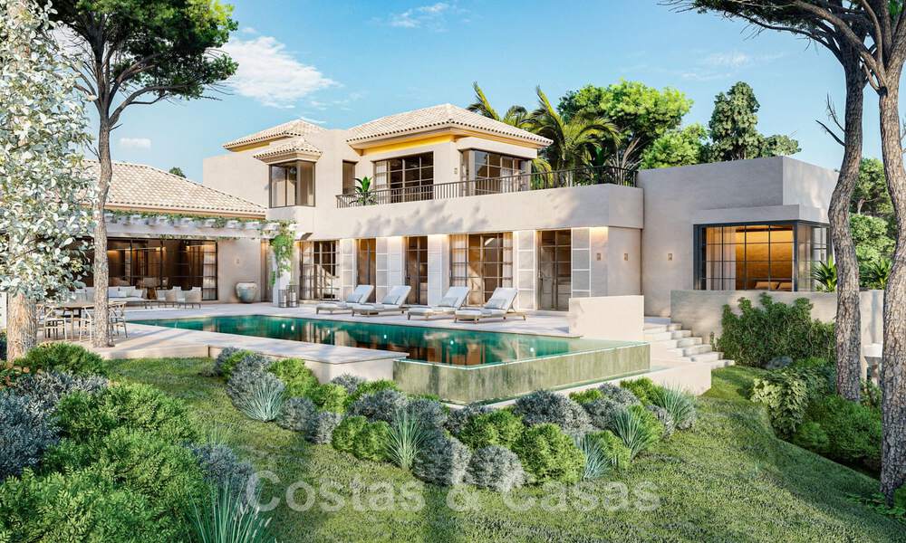 Mondaine, luxueuze villa te koop in eigentijdse stijl, op loopafstand van alle voorzieningen en de stranden van de Golden Mile, Marbella 43184