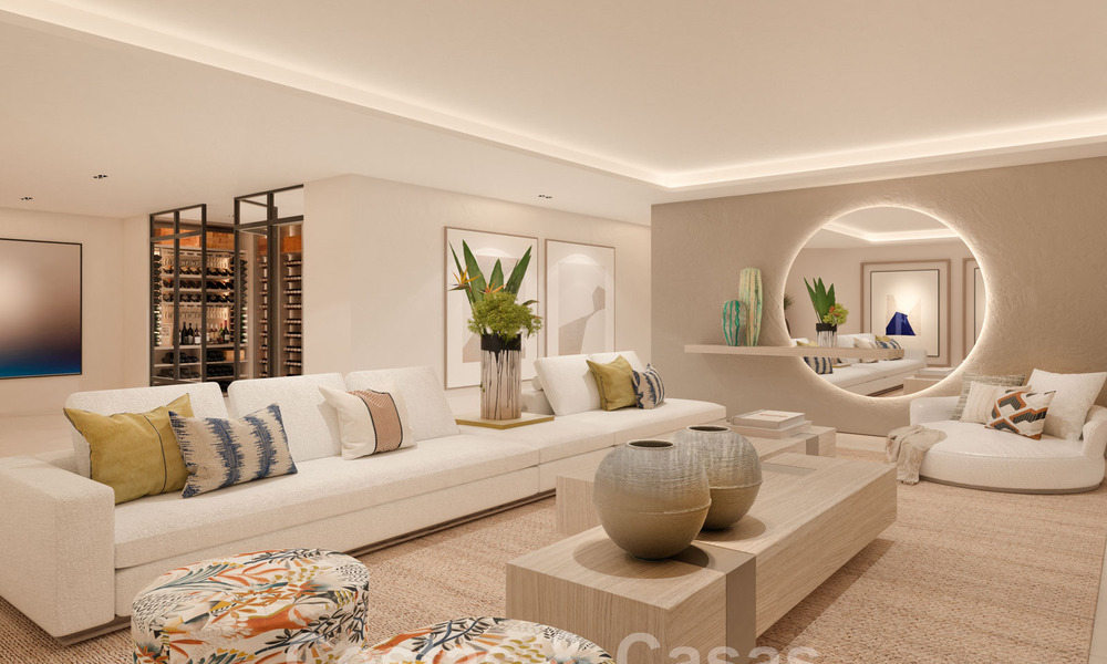 Mondaine, luxueuze villa te koop in eigentijdse stijl, op loopafstand van alle voorzieningen en de stranden van de Golden Mile, Marbella 43214