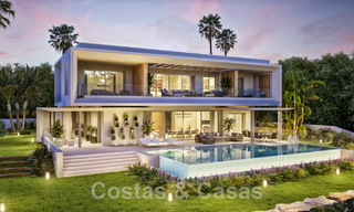 Nieuwe, modernistische luxevilla’s te koop, met veel privacy en zeezicht, in een gated community gelegen in de heuvels van Marbella 43378 