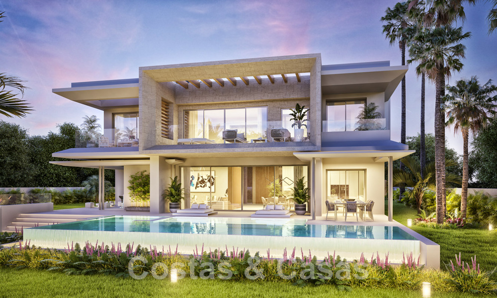 Nieuwe, modernistische luxevilla’s te koop, met veel privacy en zeezicht, in een gated community gelegen in de heuvels van Marbella 43381