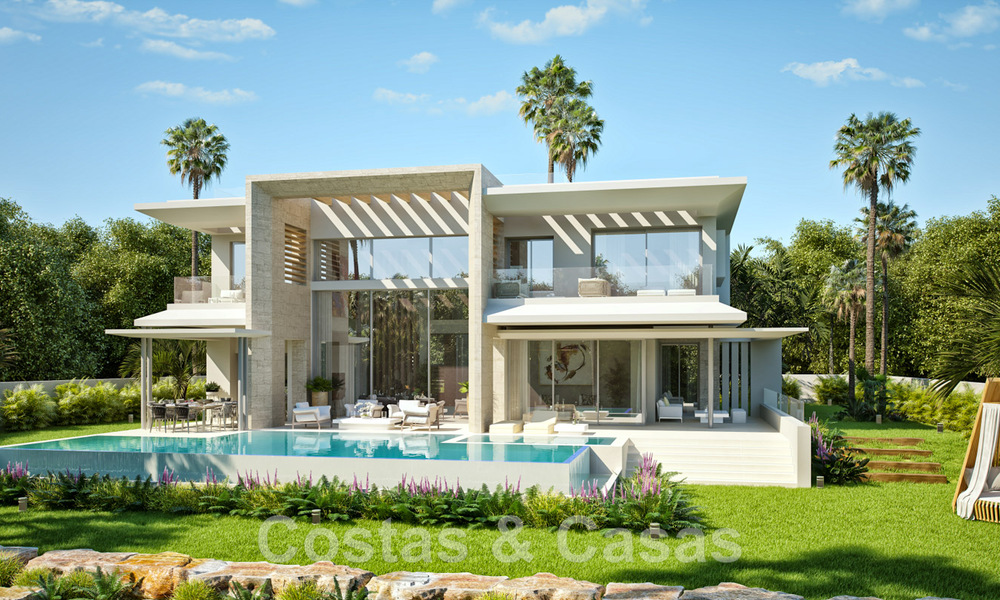 Nieuwe, modernistische luxevilla’s te koop, met veel privacy en zeezicht, in een gated community gelegen in de heuvels van Marbella 43382