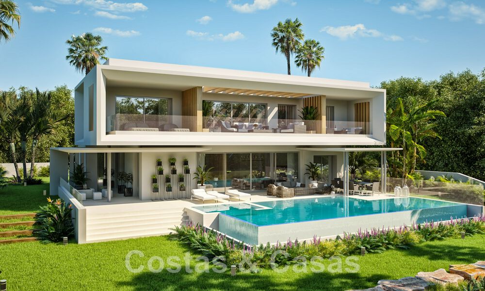 Nieuwe, modernistische luxevilla’s te koop, met veel privacy en zeezicht, in een gated community gelegen in de heuvels van Marbella 43386