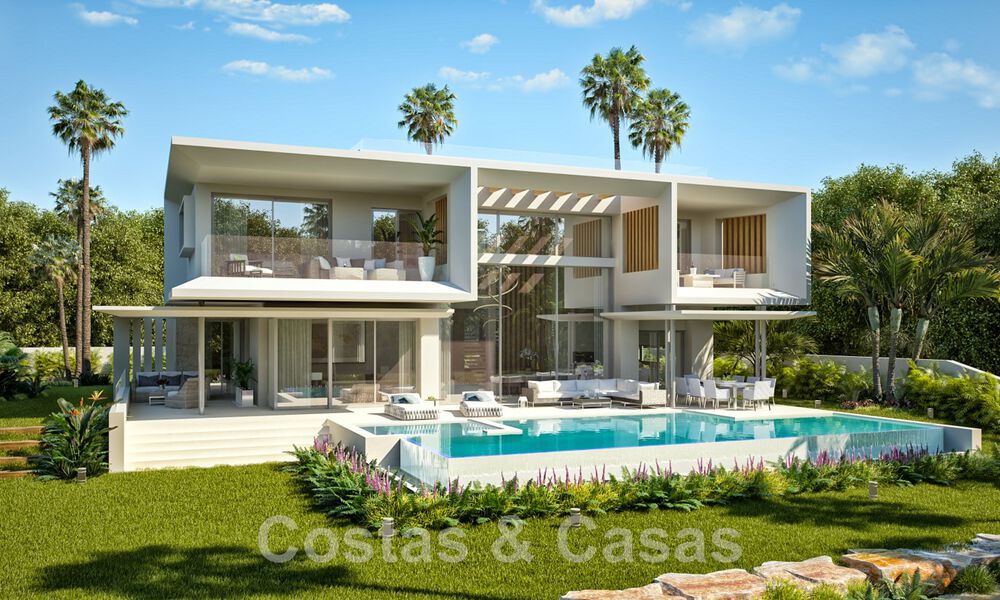 Nieuwe, modernistische luxevilla’s te koop, met veel privacy en zeezicht, in een gated community gelegen in de heuvels van Marbella 43387