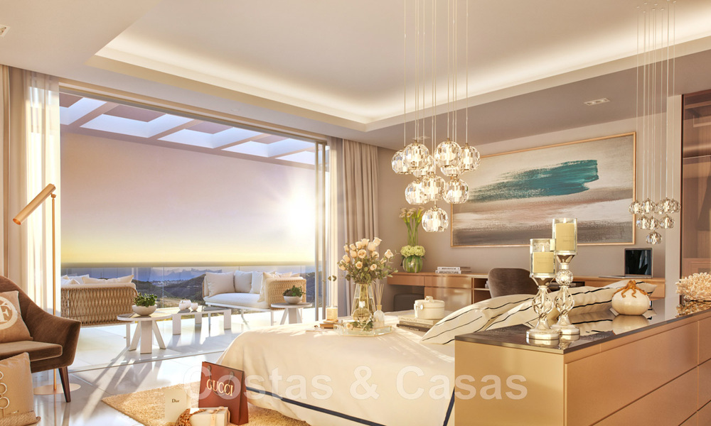 Nieuwe, modernistische luxevilla’s te koop, met veel privacy en zeezicht, in een gated community gelegen in de heuvels van Marbella 43388