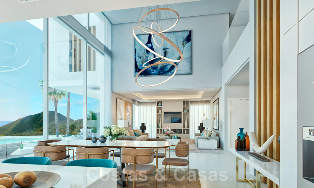 Nieuwe, modernistische luxevilla’s te koop, met veel privacy en zeezicht, in een gated community gelegen in de heuvels van Marbella 43391
