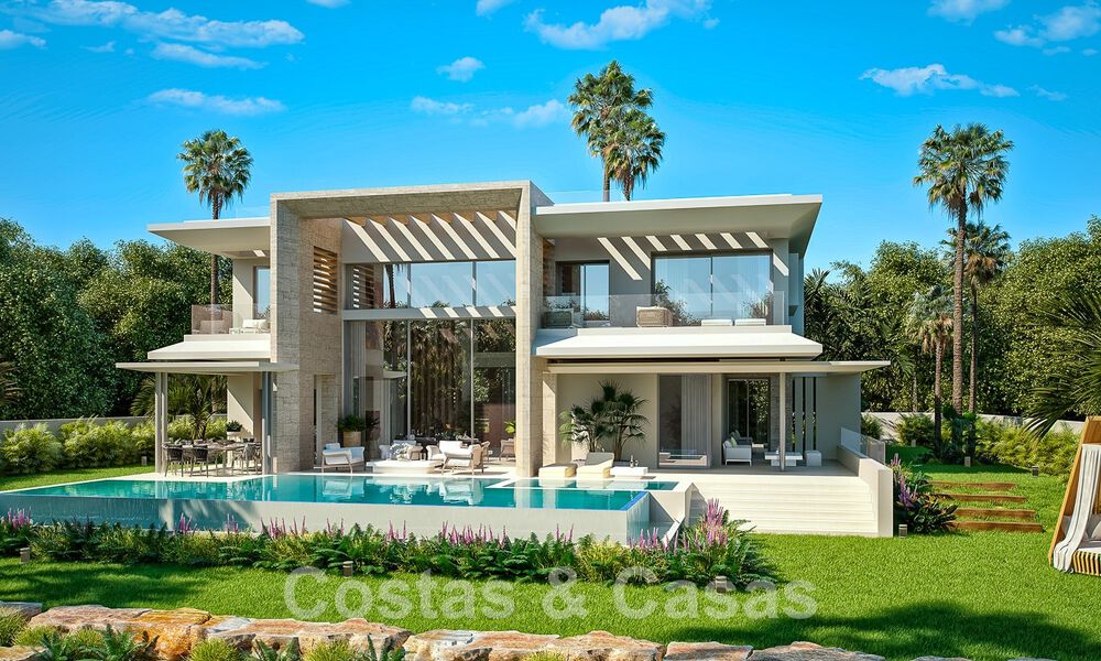 Nieuwe, modernistische luxevilla’s te koop, met veel privacy en zeezicht, in een gated community gelegen in de heuvels van Marbella 52436
