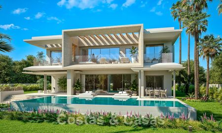 Nieuwe, modernistische luxevilla’s te koop, met veel privacy en zeezicht, in een gated community gelegen in de heuvels van Marbella 52438