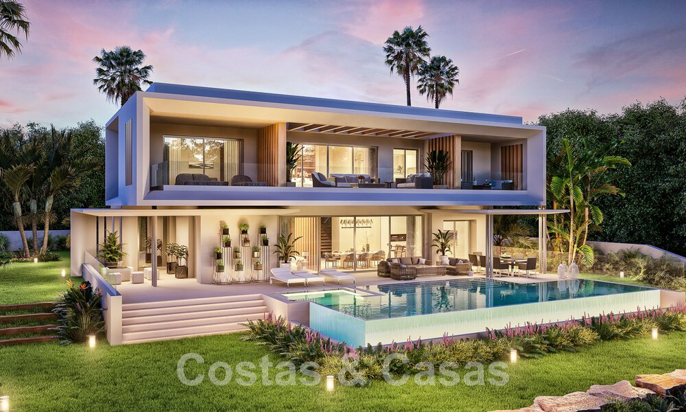Nieuwe, modernistische luxevilla’s te koop, met veel privacy en zeezicht, in een gated community gelegen in de heuvels van Marbella 52439