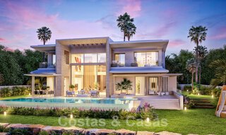 Nieuwe, modernistische luxevilla’s te koop, met veel privacy en zeezicht, in een gated community gelegen in de heuvels van Marbella 52442 