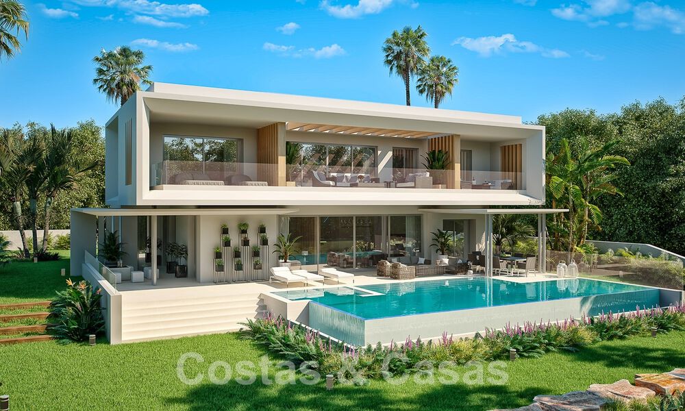Nieuwe, modernistische luxevilla’s te koop, met veel privacy en zeezicht, in een gated community gelegen in de heuvels van Marbella 52443