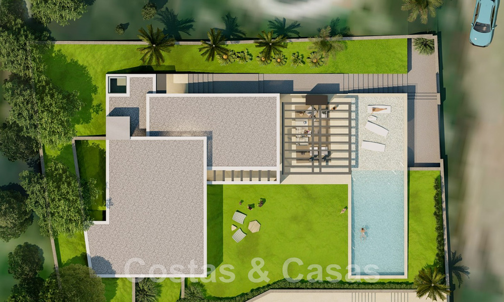 2 Percelen + exclusief bouwproject te koop voor een majestueuze, eigentijdse villa in Nueva Andalucia, Marbella 43921