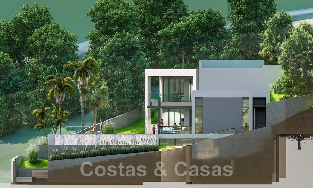 2 Percelen + exclusief bouwproject te koop voor een majestueuze, eigentijdse villa in Nueva Andalucia, Marbella 43927