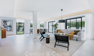 Nieuwe, instapklare luxevilla in moderne stijl op wandelafstand van het strand in een geprefereerde buurt van Guadalmina Baja in Marbella 43804 