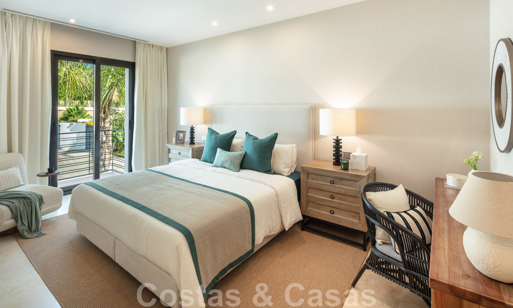 Uitmuntende luxevilla te koop in een moderne, Mediterrane architectuur, met zeezicht en in een golfresort in Benahavis - Marbella 44163