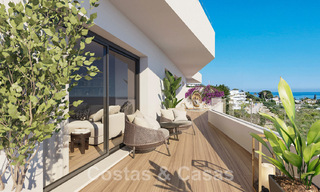 Luxueuze nieuwbouwappartementen in eigentijdse stijl te koop met een ruim terras en panoramisch zeezicht in Estepona stad 44297 