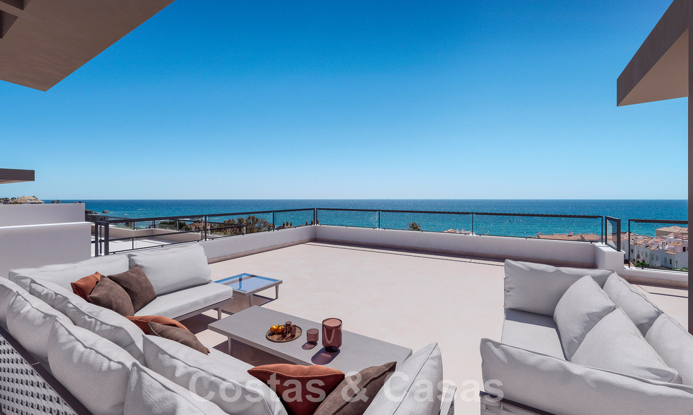 Nieuwe, eigentijdse, luxe appartementen te koop met zeezicht op loopafstand van het strand in Casares, Costa del Sol 44510