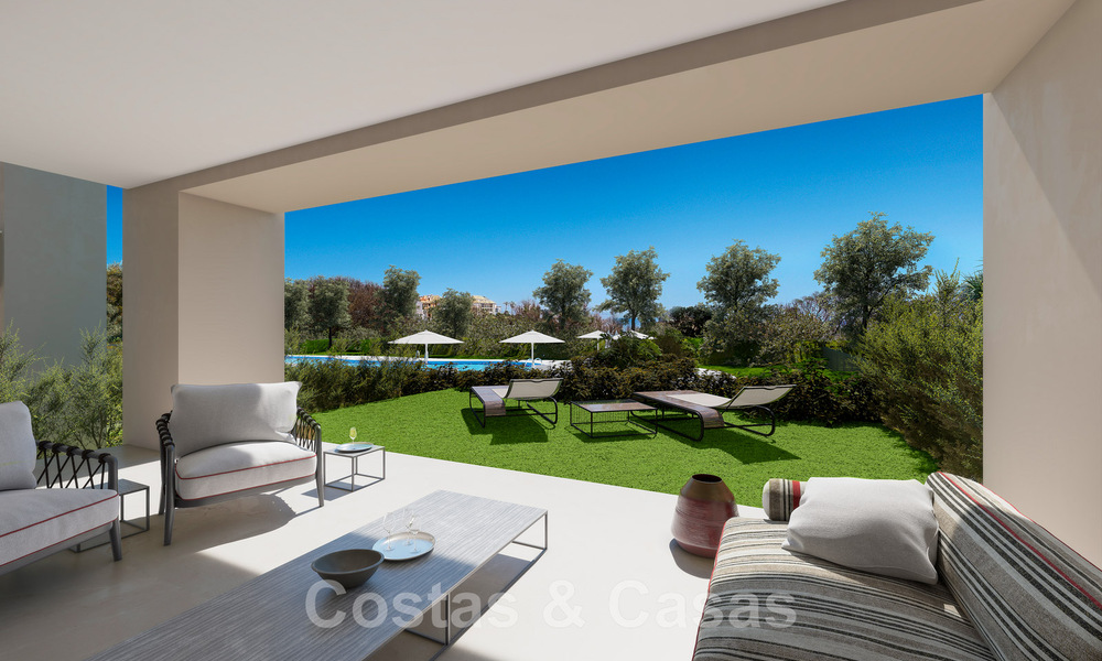 Nieuwe, eigentijdse, luxe appartementen te koop met zeezicht op loopafstand van het strand in Casares, Costa del Sol 44511