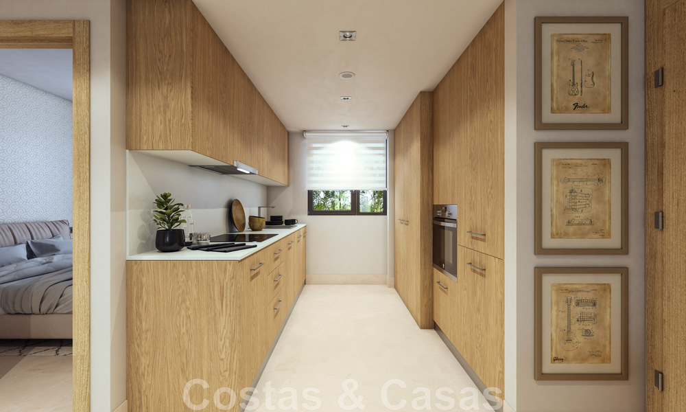 Nieuwe, eigentijdse, luxe appartementen te koop met zeezicht op loopafstand van het strand in Casares, Costa del Sol 44514