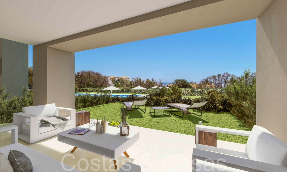 Nieuwe, eigentijdse, luxe appartementen te koop met zeezicht op loopafstand van het strand in Casares, Costa del Sol 66741