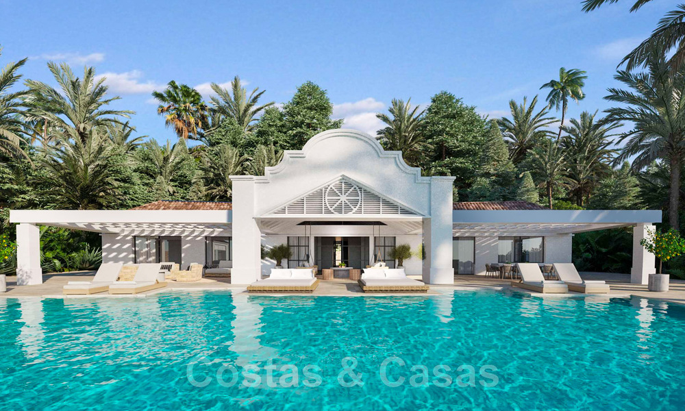 Statige, Mediterrane luxevilla te koop in Ibiza-stijl, gelegen in een hoogstaande villawijk in het hartje van Nueva Andalucia, Marbella 44619