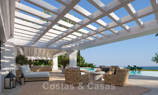 Statige, Mediterrane luxevilla te koop in Ibiza-stijl, gelegen in een hoogstaande villawijk in het hartje van Nueva Andalucia, Marbella 44623 