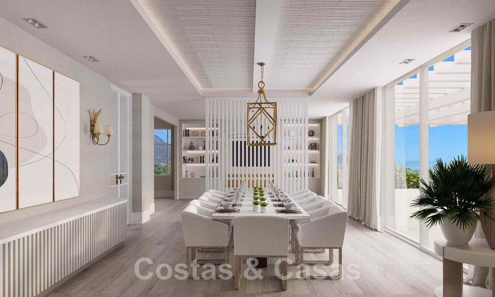 Statige, Mediterrane luxevilla te koop in Ibiza-stijl, gelegen in een hoogstaande villawijk in het hartje van Nueva Andalucia, Marbella 44626