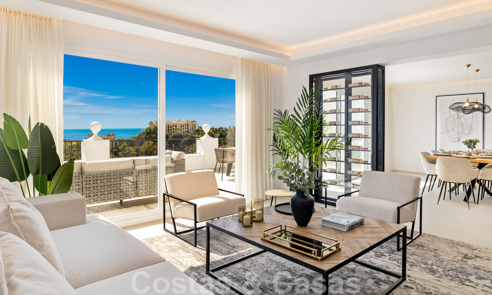 Ruim, volledig gerenoveerd luxepenthouse te koop met zeezicht in Benahavis - Marbella 45310