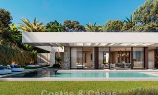 Nieuwe, ultramoderne luxevilla te koop met een architectonisch design, eerstelijns golf Los Naranjos te Nueva Andalucia, Marbella 46030 