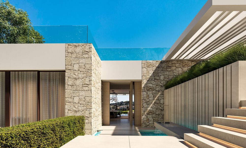 Nieuwe, ultramoderne luxevilla te koop met een architectonisch design, eerstelijns golf Los Naranjos te Nueva Andalucia, Marbella 46038