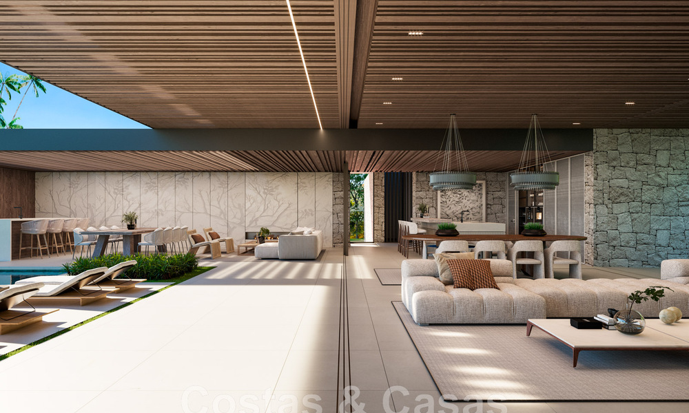 Avant-garde designervilla te koop met talrijke luxevoorzieningen, omgeven door golfbanen in Nueva Andalucia, Marbella 46021
