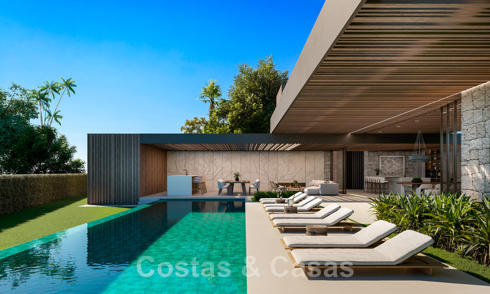 Avant-garde designervilla te koop met talrijke luxevoorzieningen, omgeven door golfbanen in Nueva Andalucia, Marbella 46022