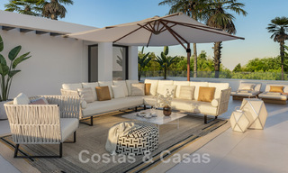 Elegante, moderne, nieuwbouwvilla´s te koop met panoramisch uitzicht vlak bij de golfbaan in Mijas’ golfvallei aan de Costa del Sol 45702 